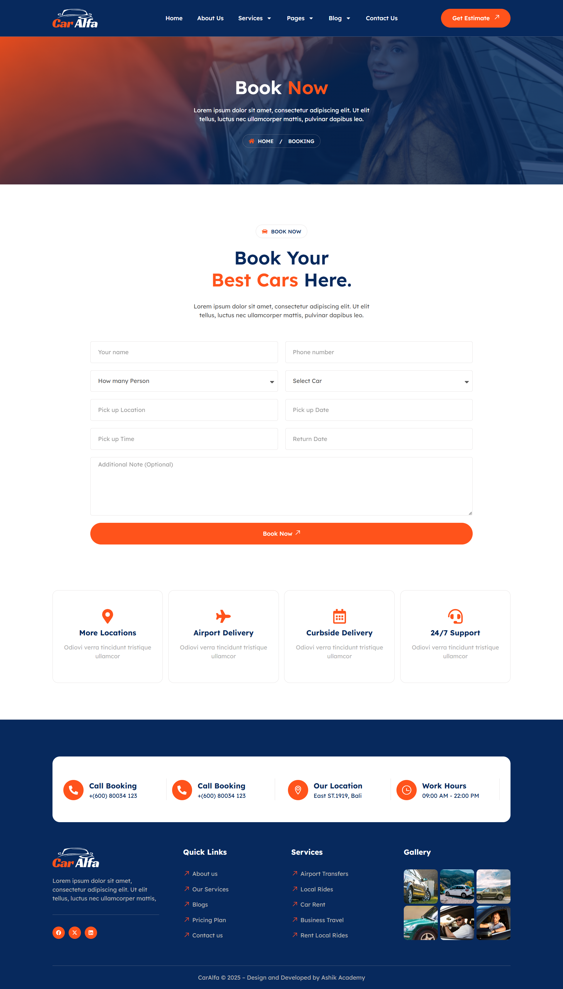 Booking — CarAlfa - Car Rental & Dealer Elementor Pro Elementor Template
