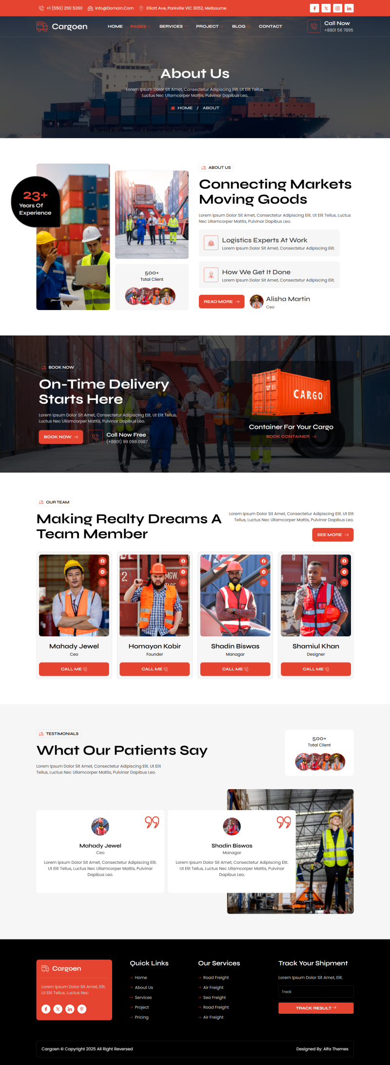 About — Cargoen - Logistics & Transportation Elementor Template
