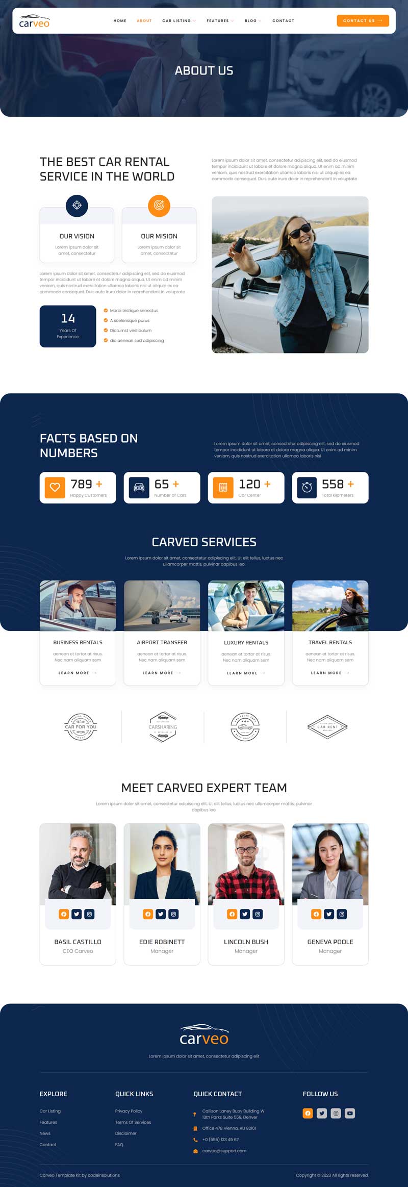 About — Carveo - Car Rental Elementor Template
