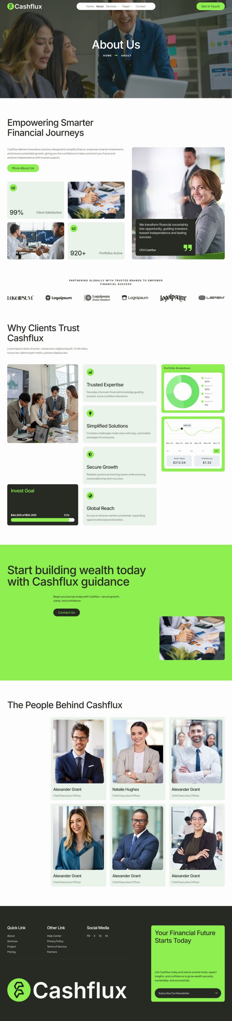 About Us — Cashflux - Finance & Investment Elementor Template