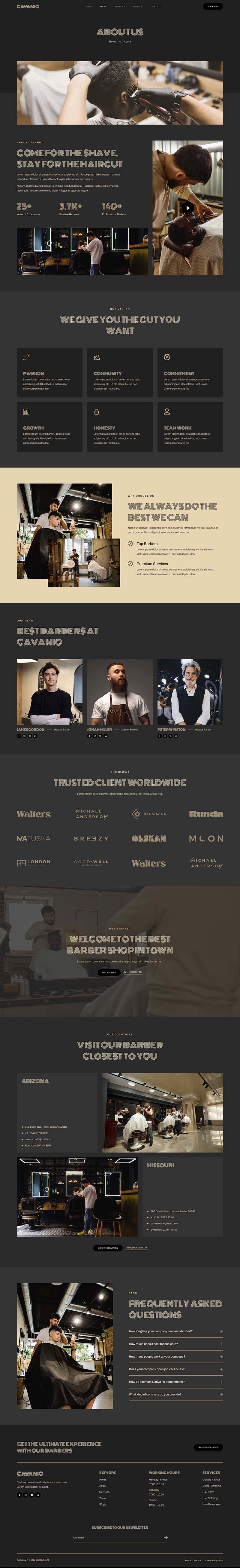 About — Cavanio - Barbershop & Hair Studio Elementor Template