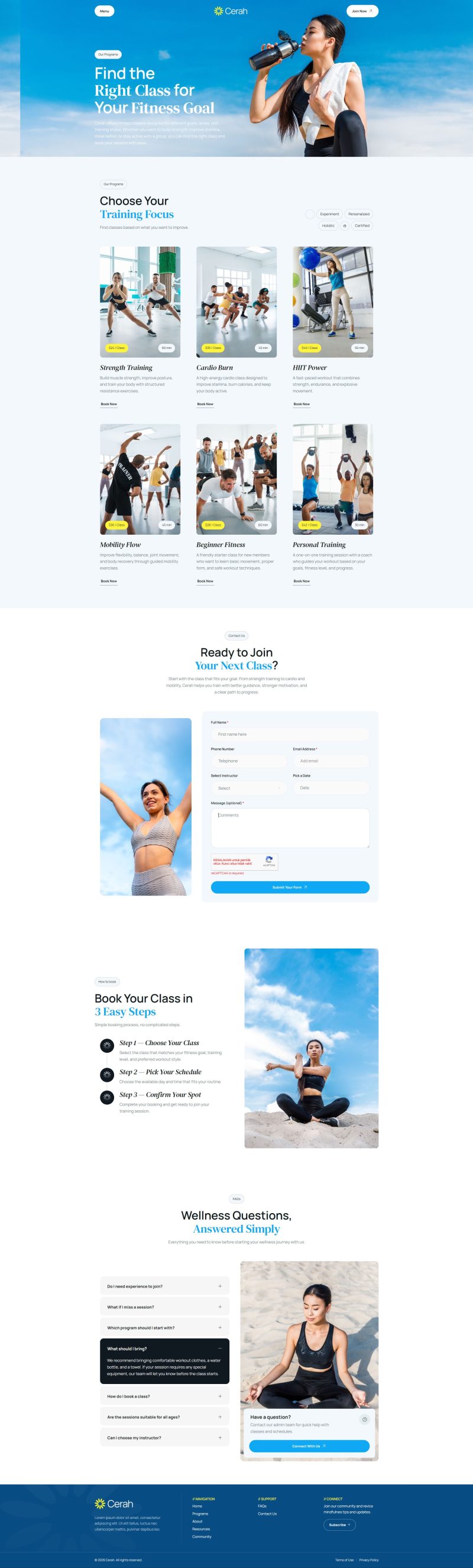 Classes — Cerah - Sport & Fitness Elementor Template