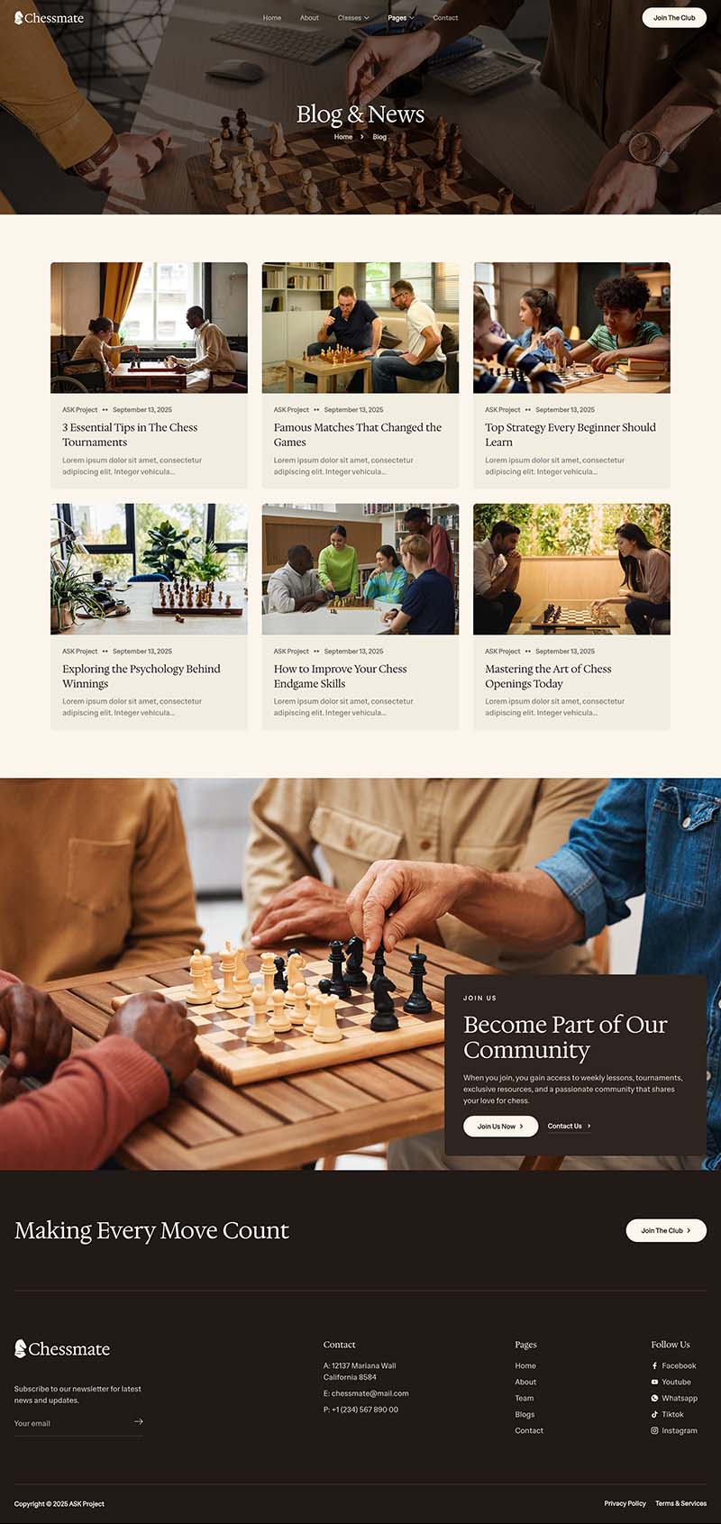 Blog — Chessmate - Chess Club Courses & Training Elementor Template