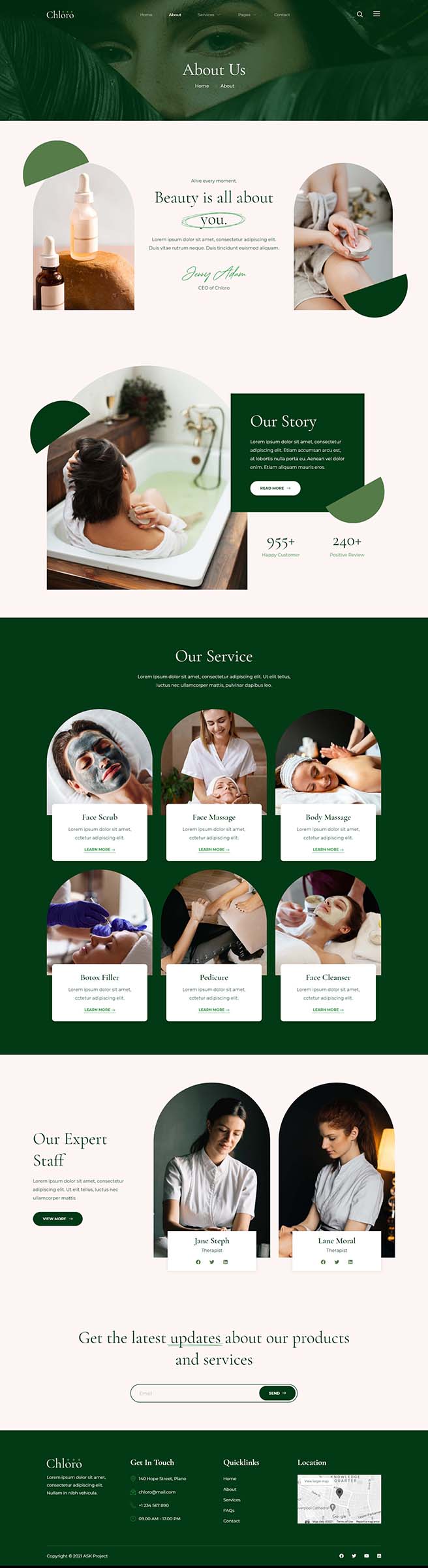 About — Chloro - Skincare & Dermatology Elementor Template