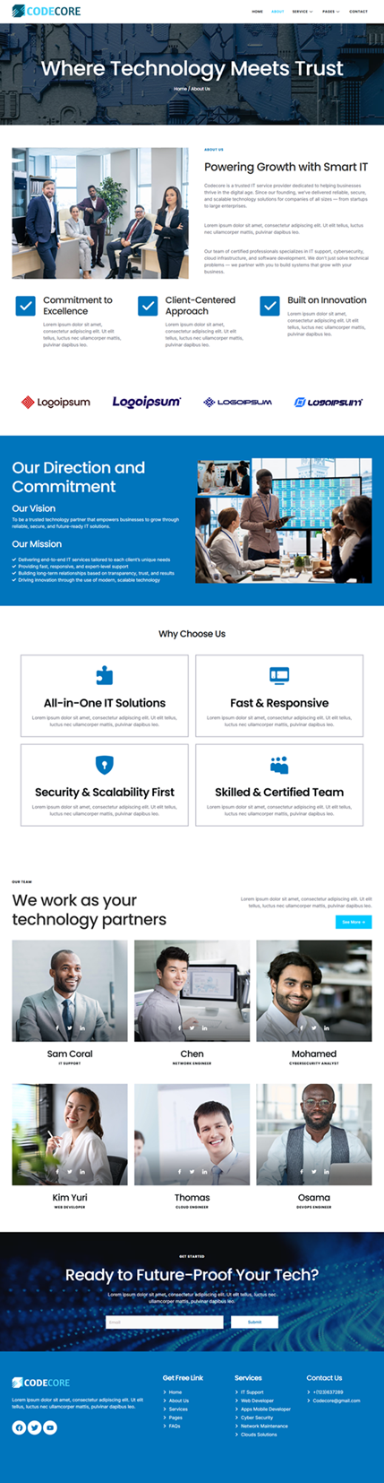 About — Codecore - IT Service Elementor Template