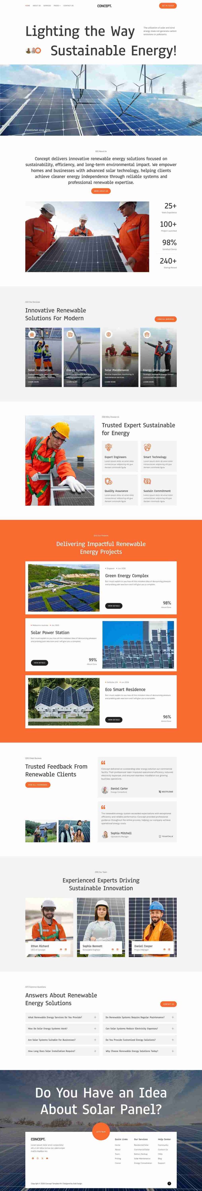 Home — Concept - Solar & Renewable Energy Elementor Template