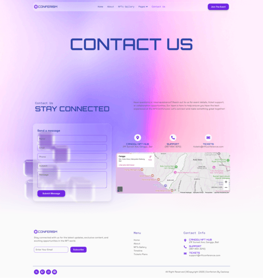 Contact Us — Conferism - Events & Entertainment Elementor Template