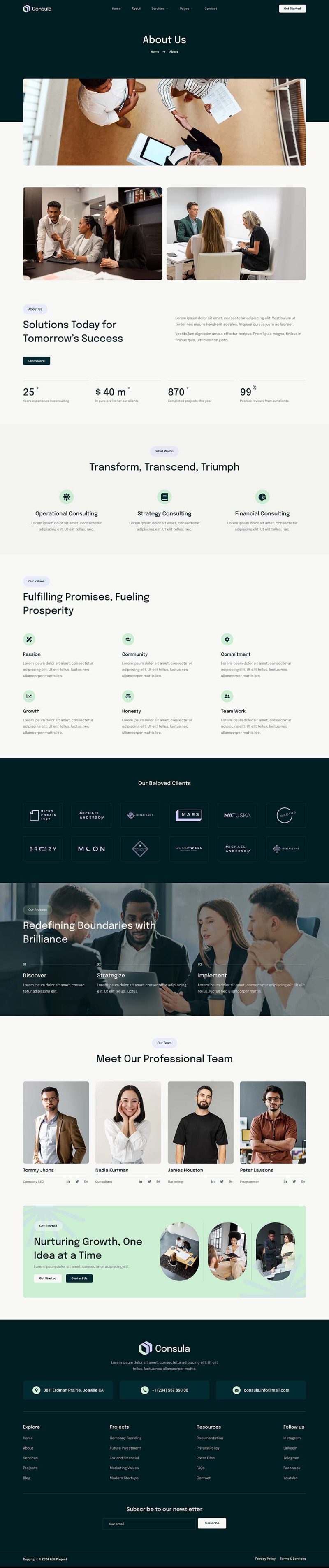 About — Consula - Business and Finance Consulting Elementor Template