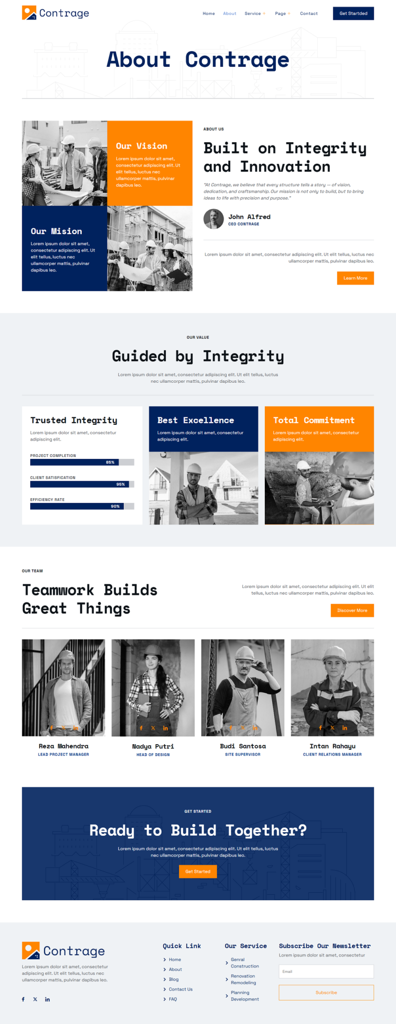 About — Contrage - Contractor and Construction Building Elementor Template