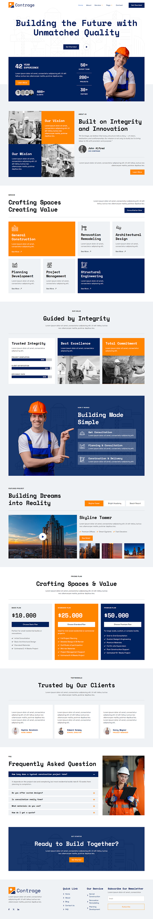 Home — Contrage - Contractor and Construction Building Elementor Template