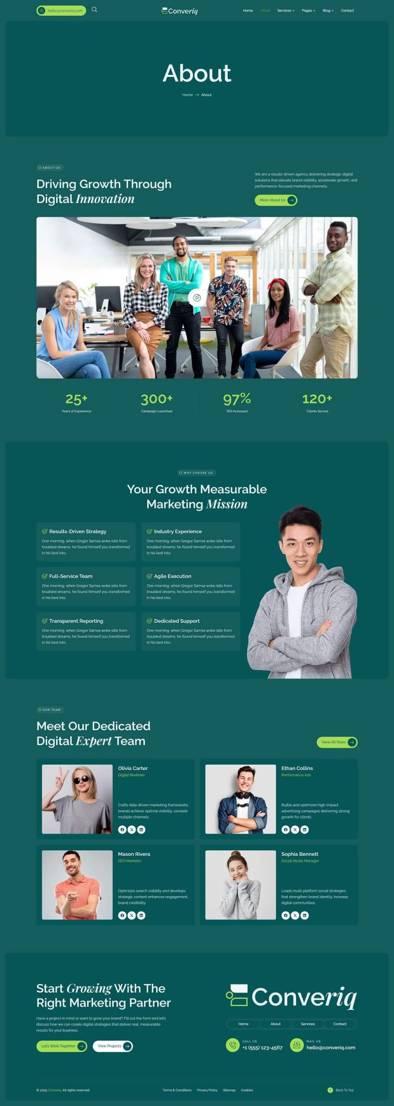 About — Converiq - Digital Marketing Agency Elementor Template