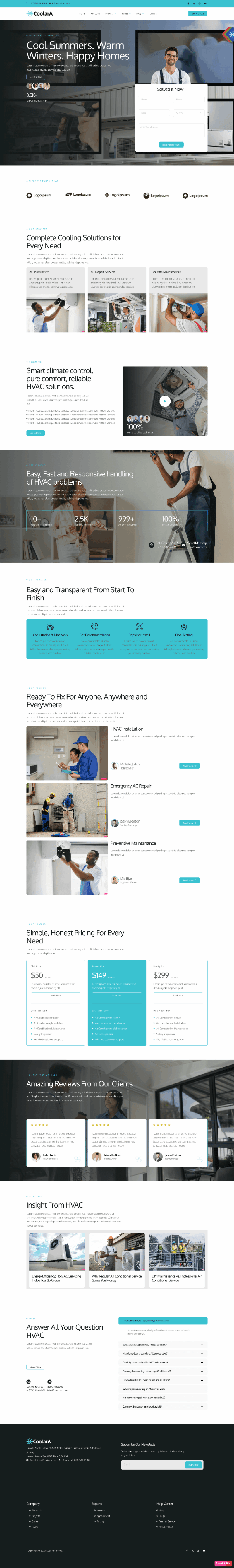 Home — Coolara - Air Conditioner & HVAC Repair Service Elementor Template