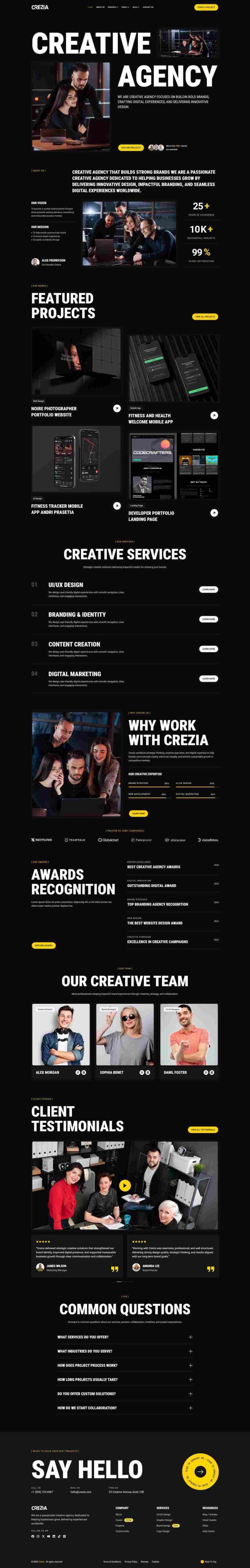 Home — Crezia - Digital Creative Agency Elementor Template