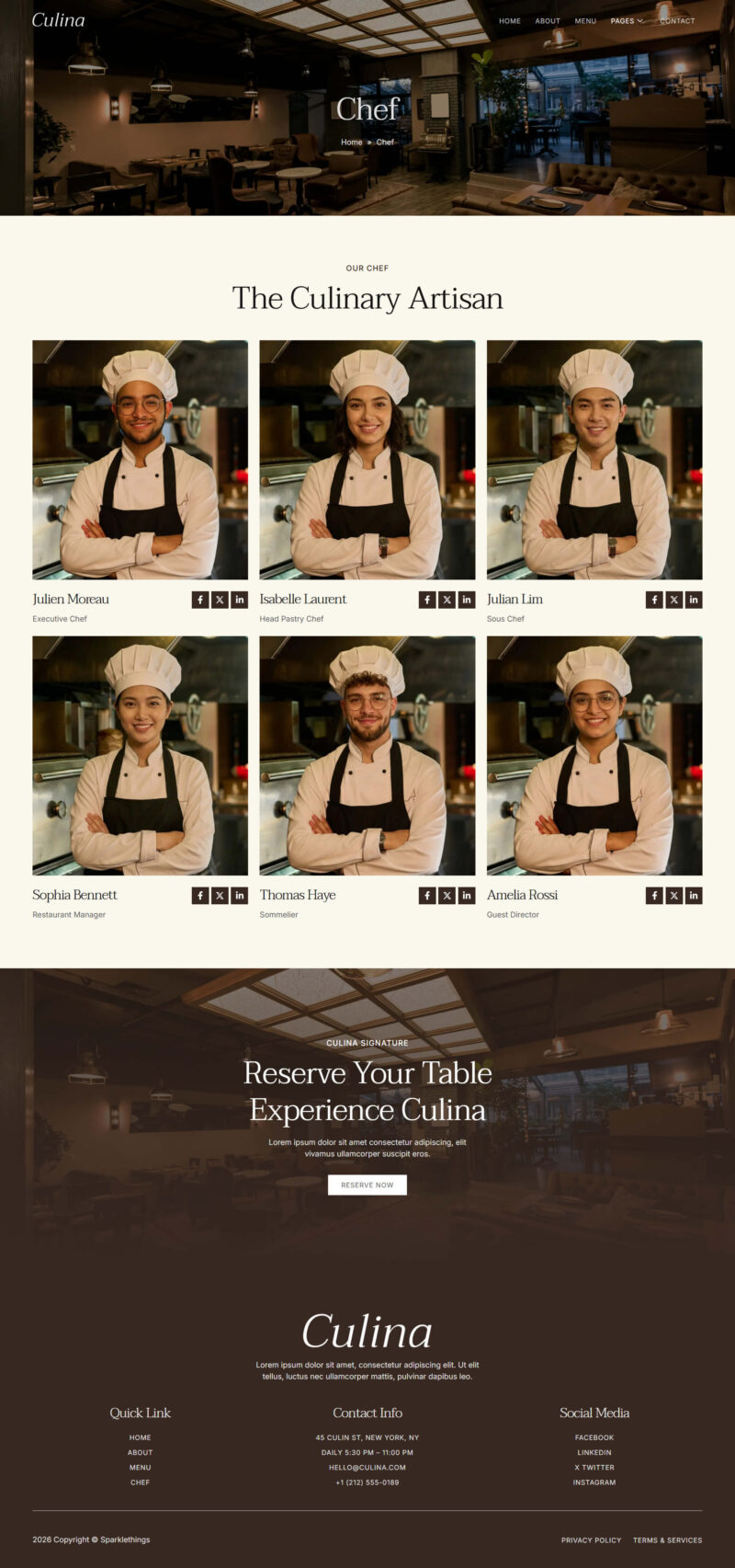 Chef — Culina - Luxury Restaurant Elementor Template