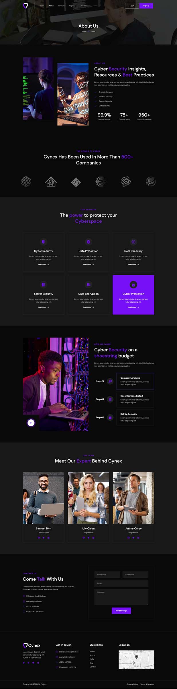 About — Cynex - Cyber Security Services Company Elementor Template
