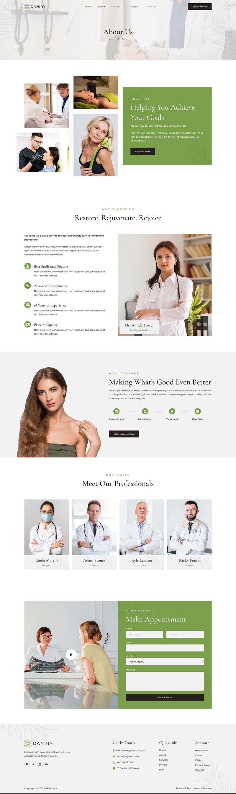 About — Daniry - Plastic Surgery Clinic Elementor Template