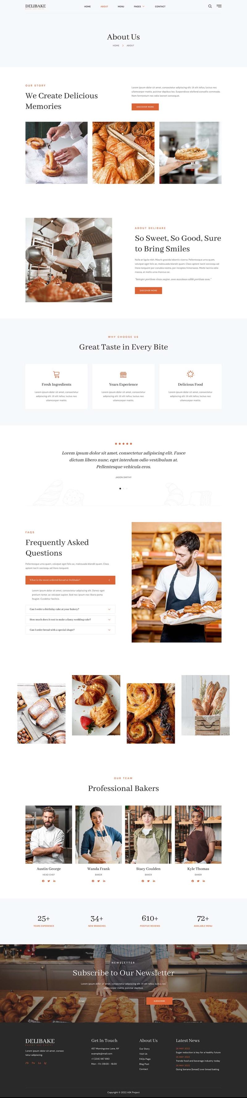 About — Delibake - Bakery and Pastry Elementor Template