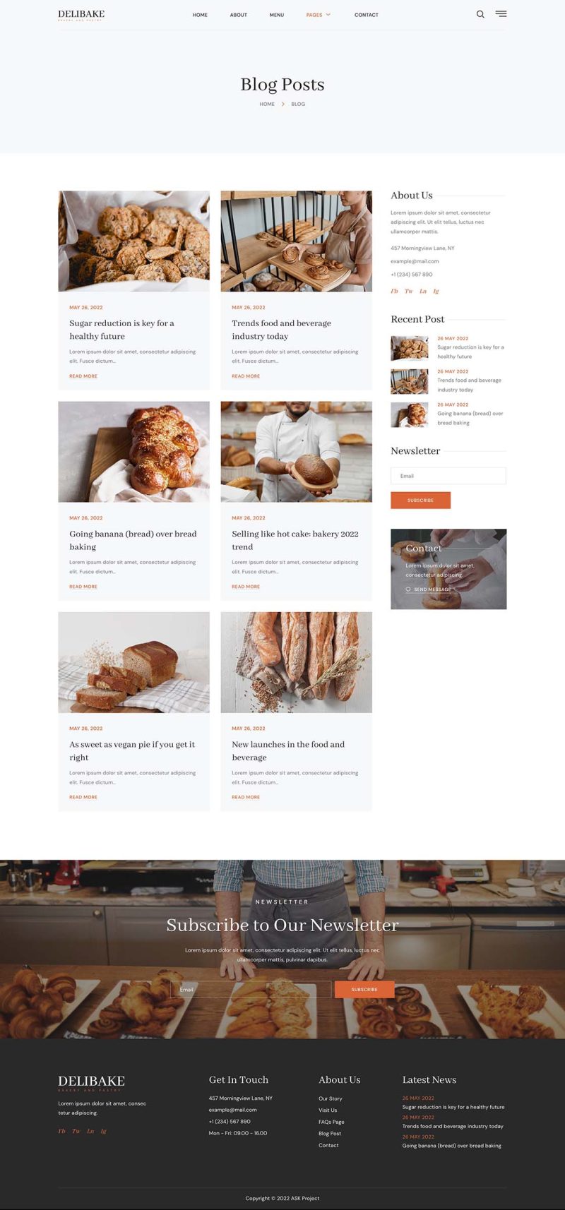 Blog — Delibake - Bakery and Pastry Elementor Template
