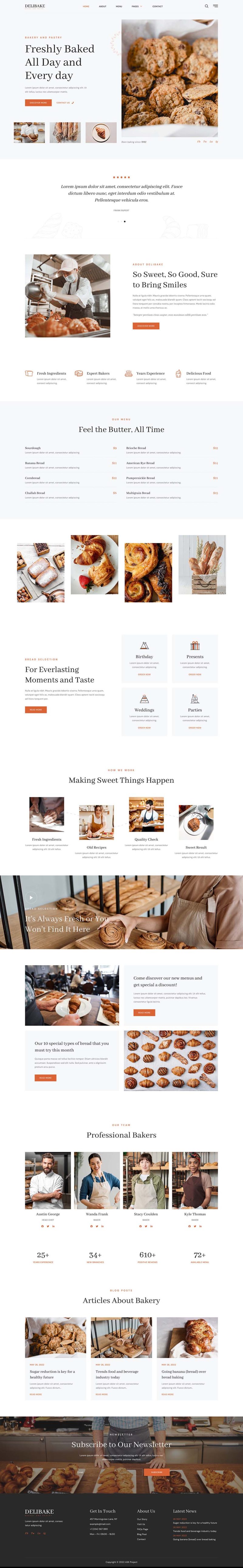 Home — Delibake - Bakery and Pastry Elementor Template