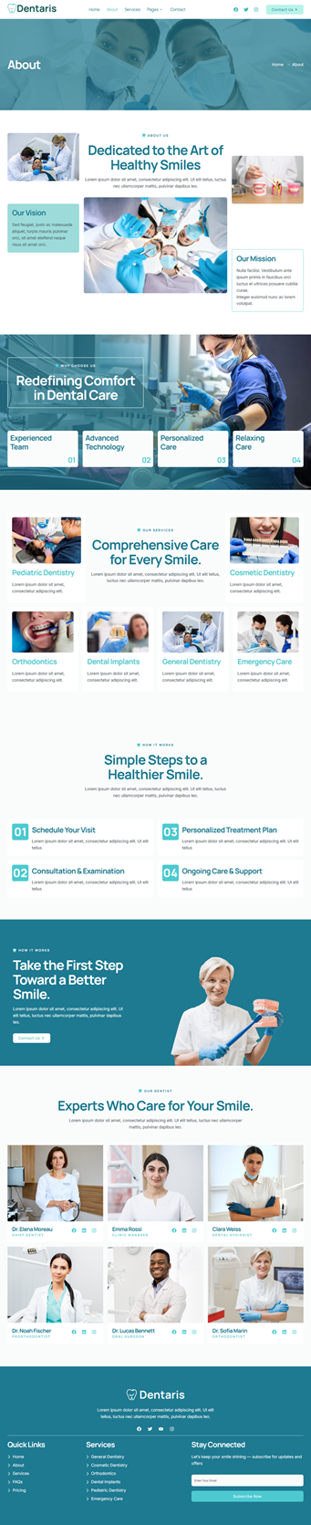 About — Dentaris - Dentis & Dental Clinic Service Elementor Template