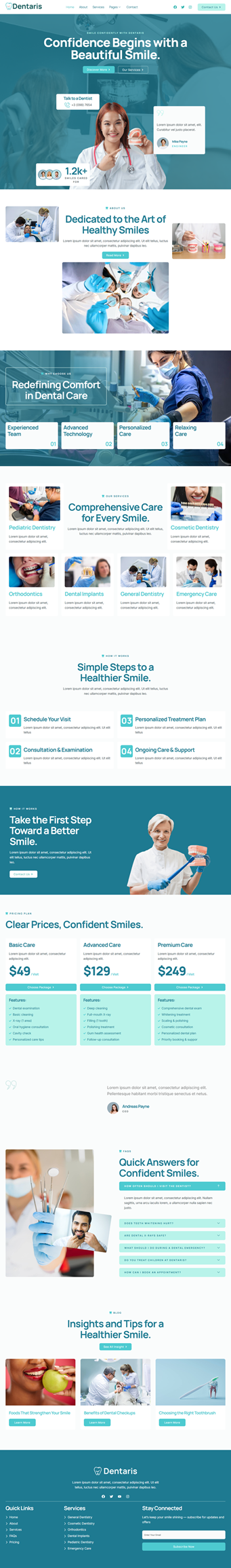 Home — Dentaris - Dentis & Dental Clinic Service Elementor Template