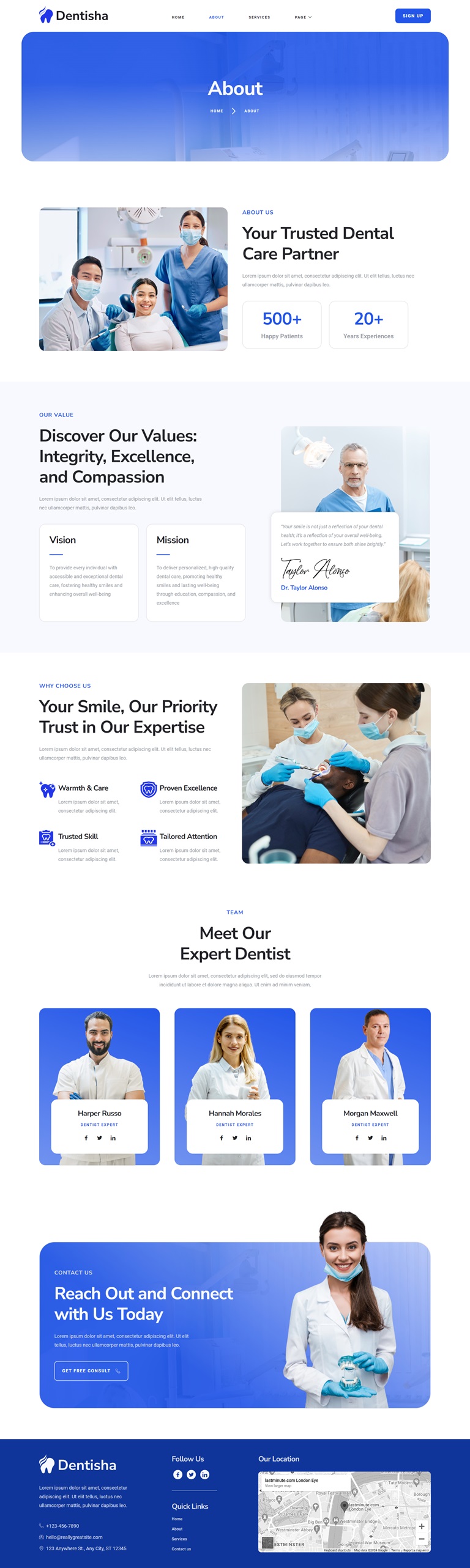 About — Dentisha - Dentists & Dental Elementor Template