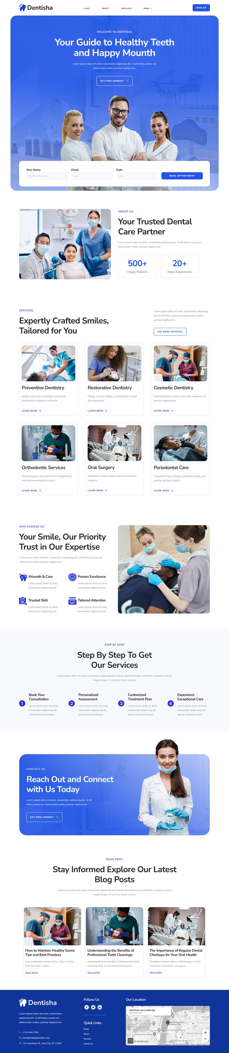 Home — Dentisha - Dentists & Dental Elementor Template