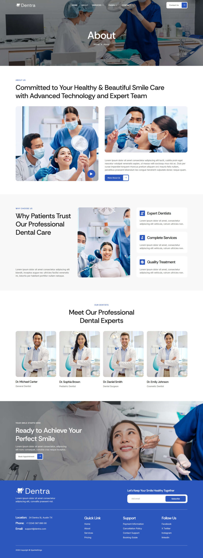 About — Dentra - Dentist & Dental Care Clinic Elementor Template