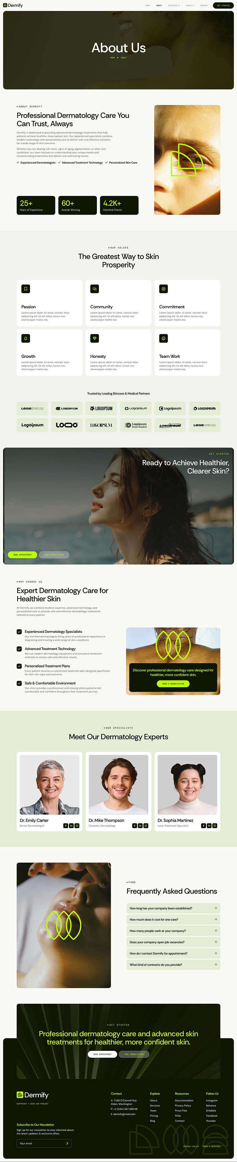 About — Dermify - Dermatology Clinic Elementor Template
