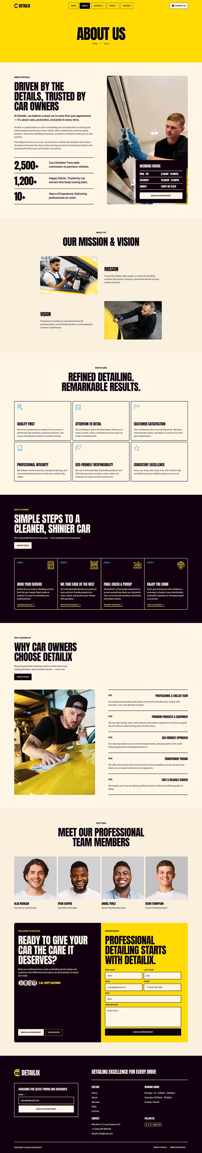 About — Detailix - Car Wash and Detailing Service Elementor Template