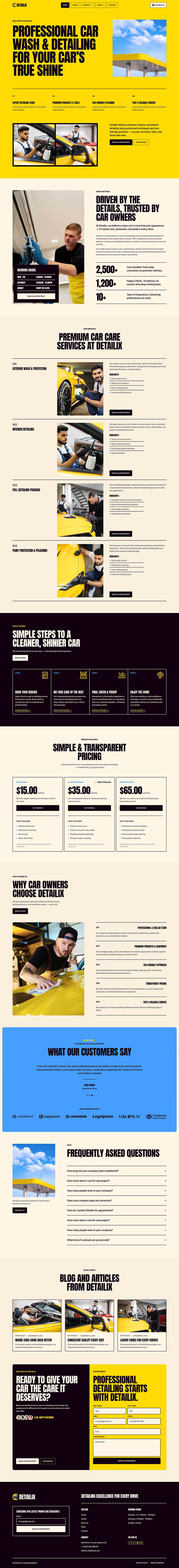 Home — Detailix - Car Wash and Detailing Service Elementor Template