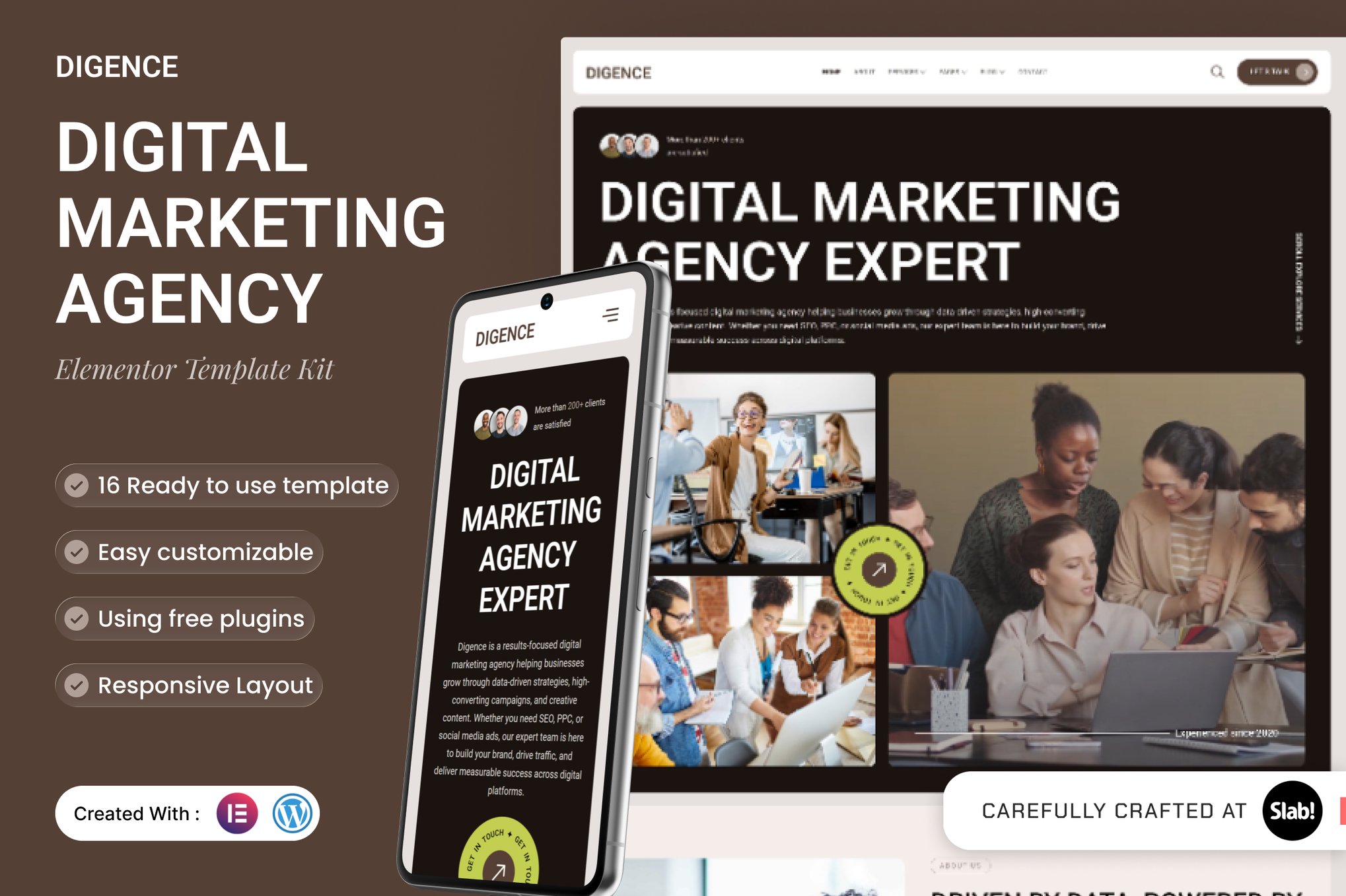 Digence - Digital Marketing Agency Elementor Template — Elementor template kit cover