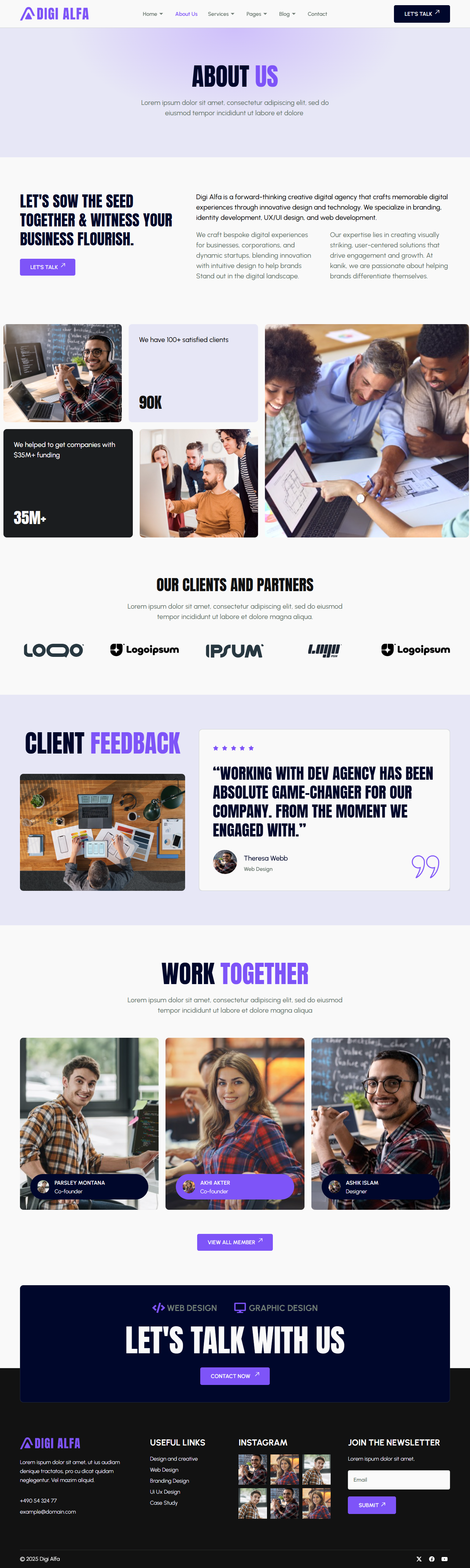About — DigiAlfa - Digital Agency Elementor Template