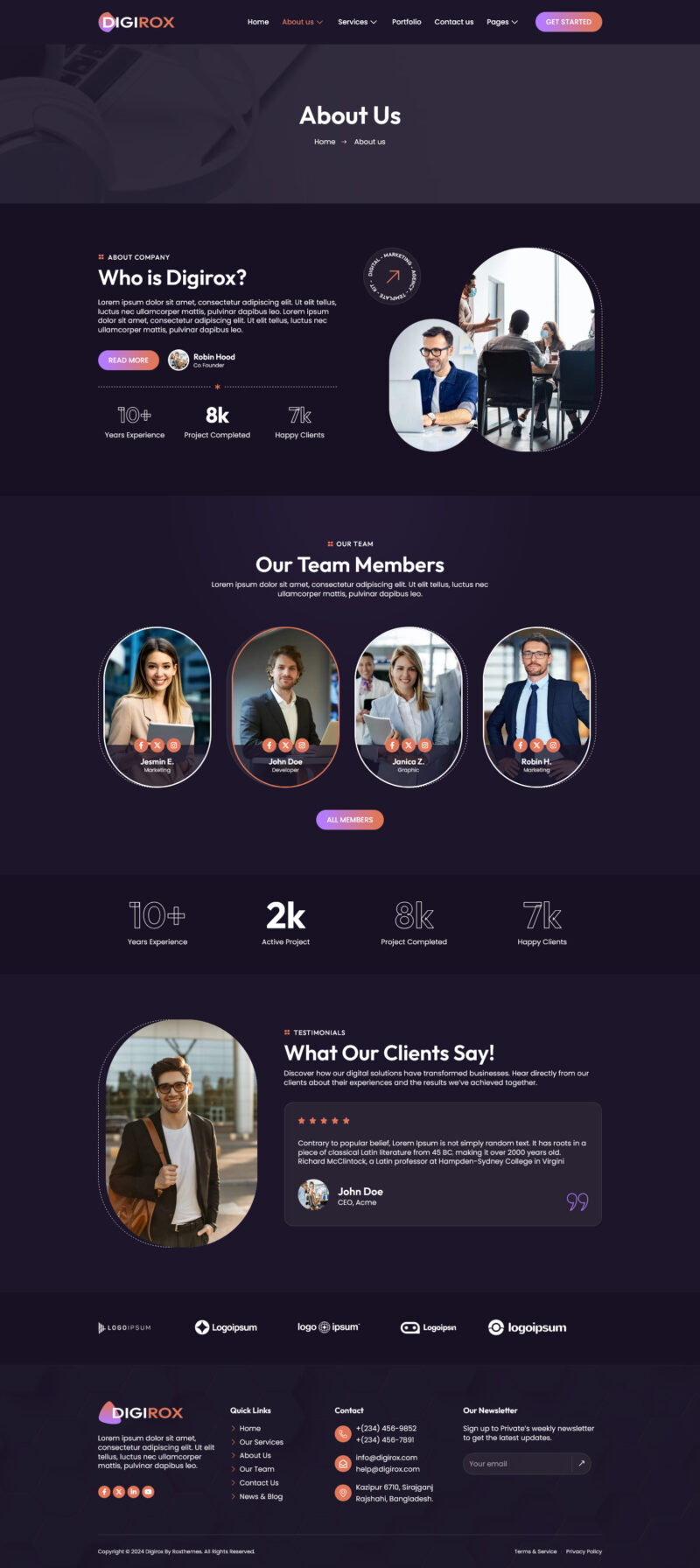 About us — Digirox - Digital Agency Elementor Template