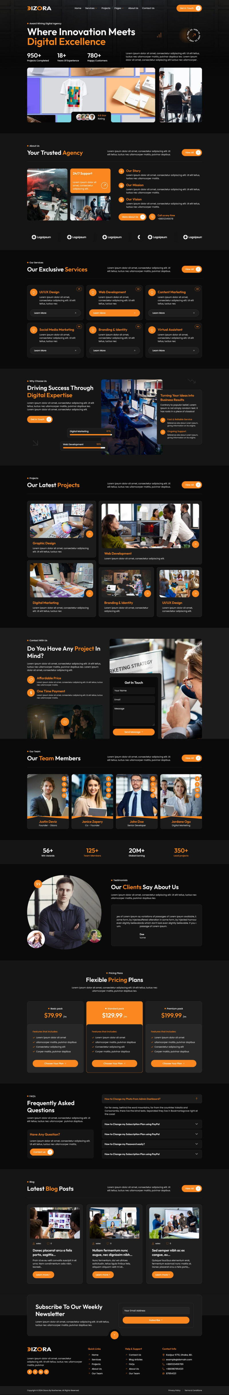 Home — Dizora - Digital Agency Elementor Template