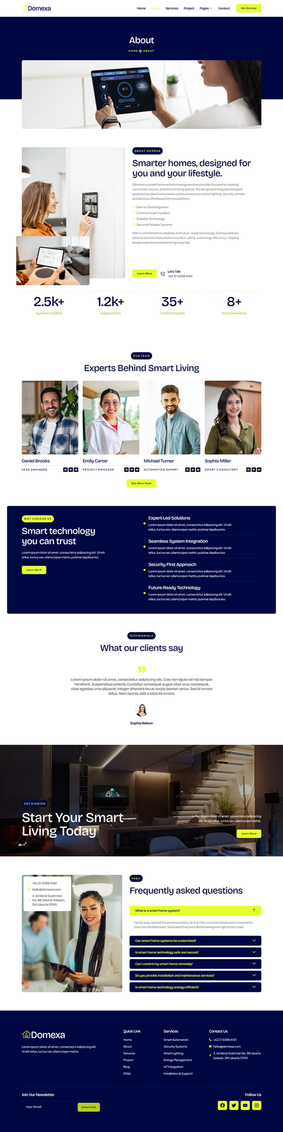 About — Domexa - Smart Home & Technology Services Elementor Template