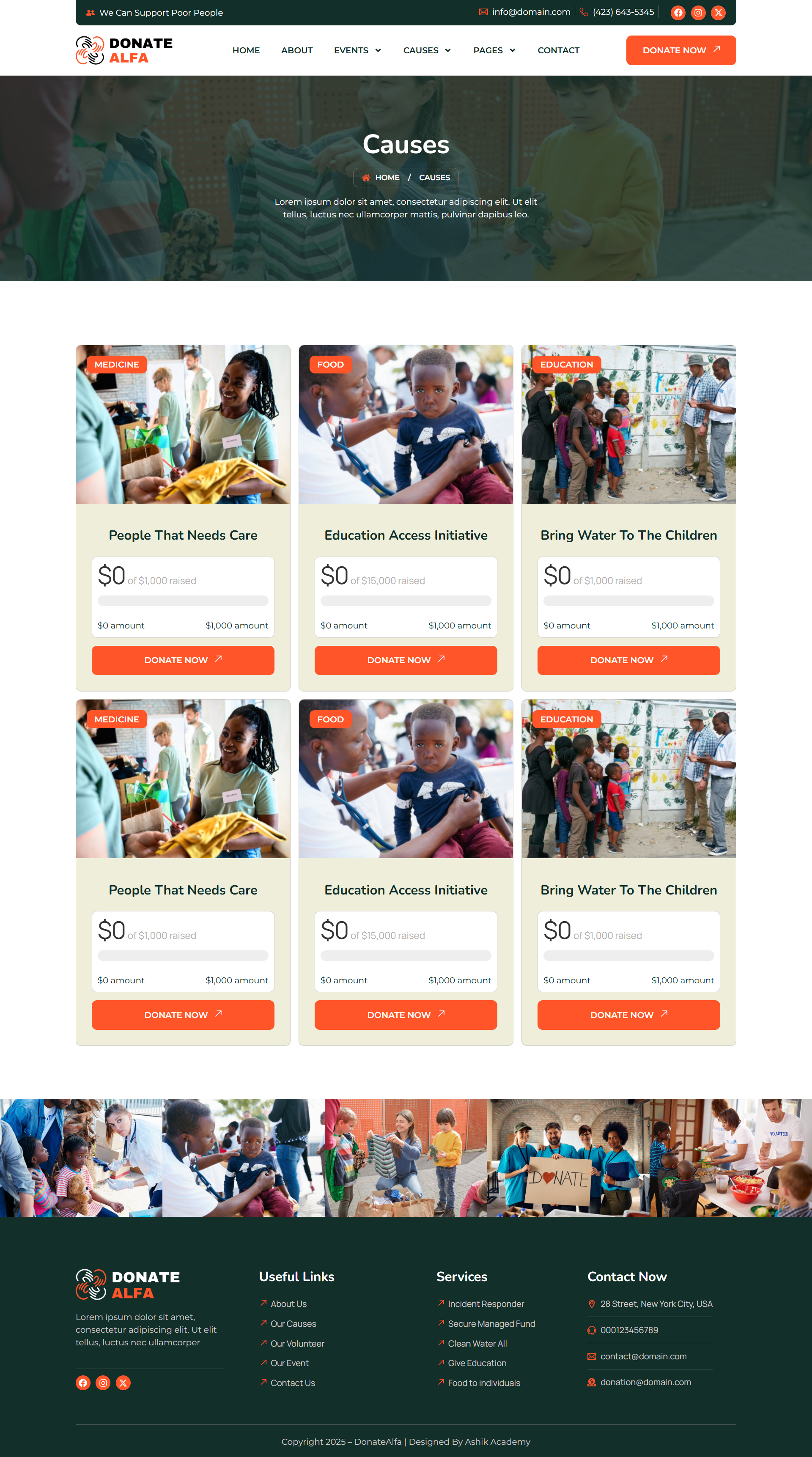 Cause — DonateAlfa - Charity & Donation Elementor Pro Elementor Template