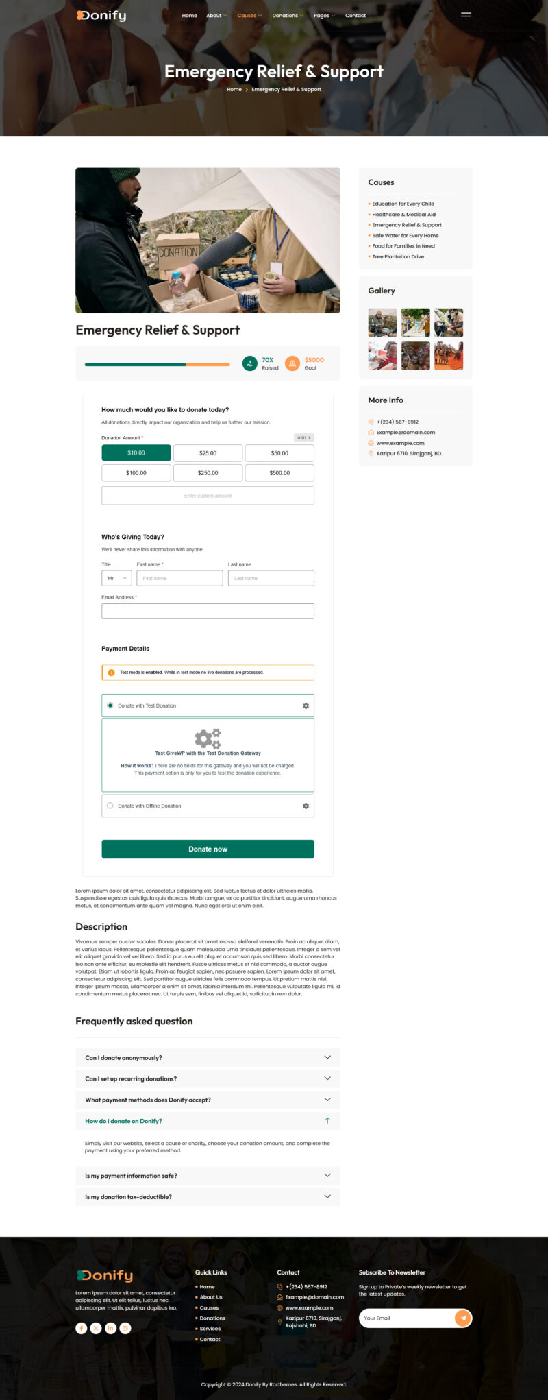 Cause Details — Donify - Charity & Donation Elementor Template