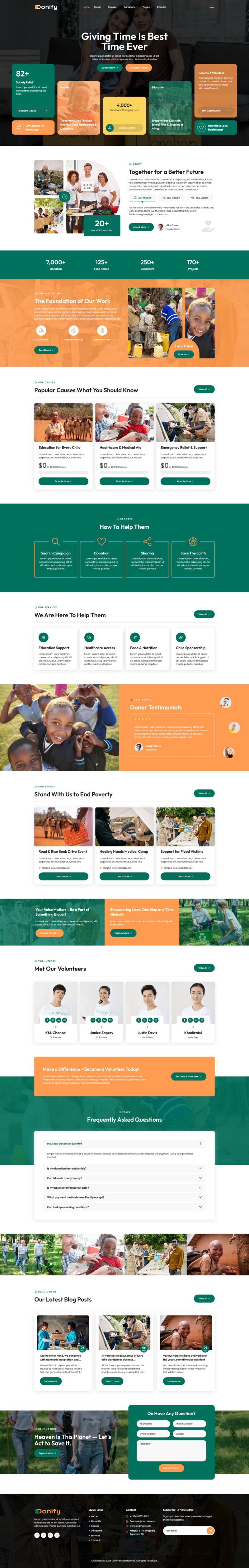 Home — Donify - Charity & Donation Elementor Template