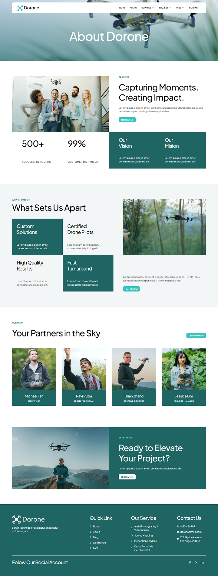 About — Dorone - Drone Aerial Videography and Photography Elementor Template
