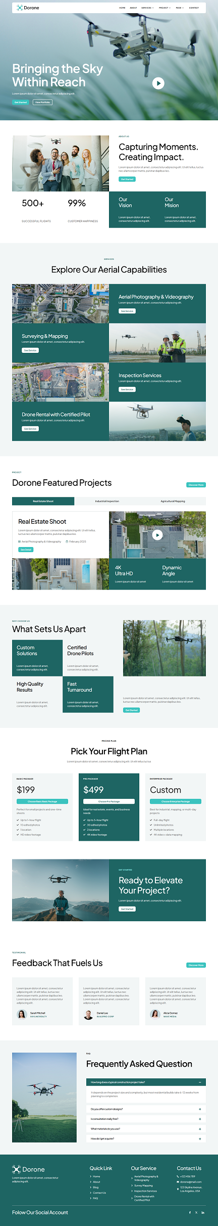 Home — Dorone - Drone Aerial Videography and Photography Elementor Template