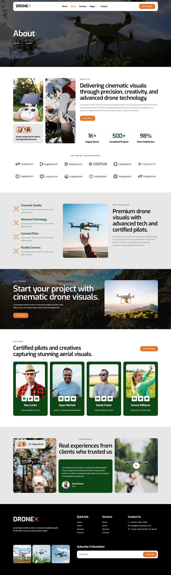 About — Dronex - Drone Aerial Video & Photography Elementor Template