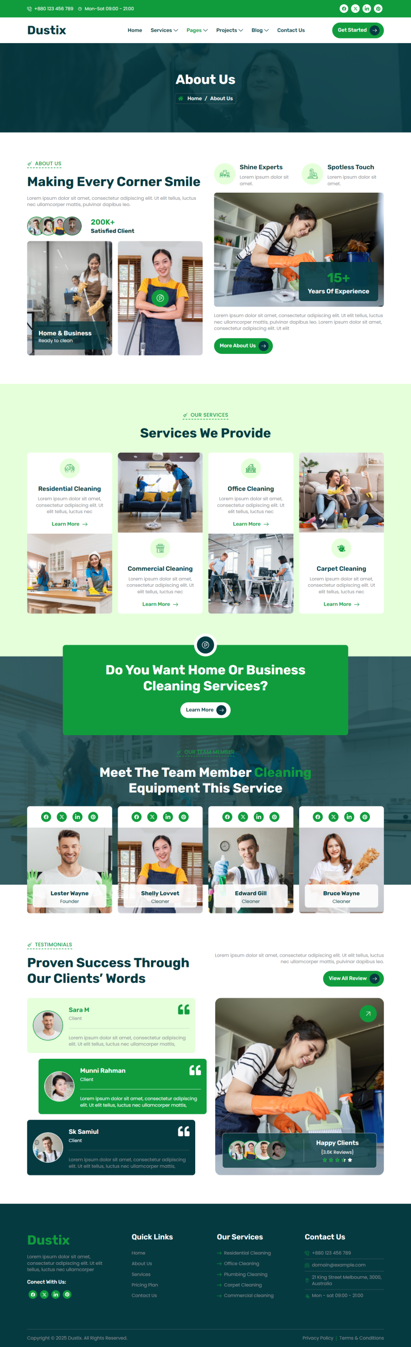 About us — Dustix - Cleaning Services Elementor Template