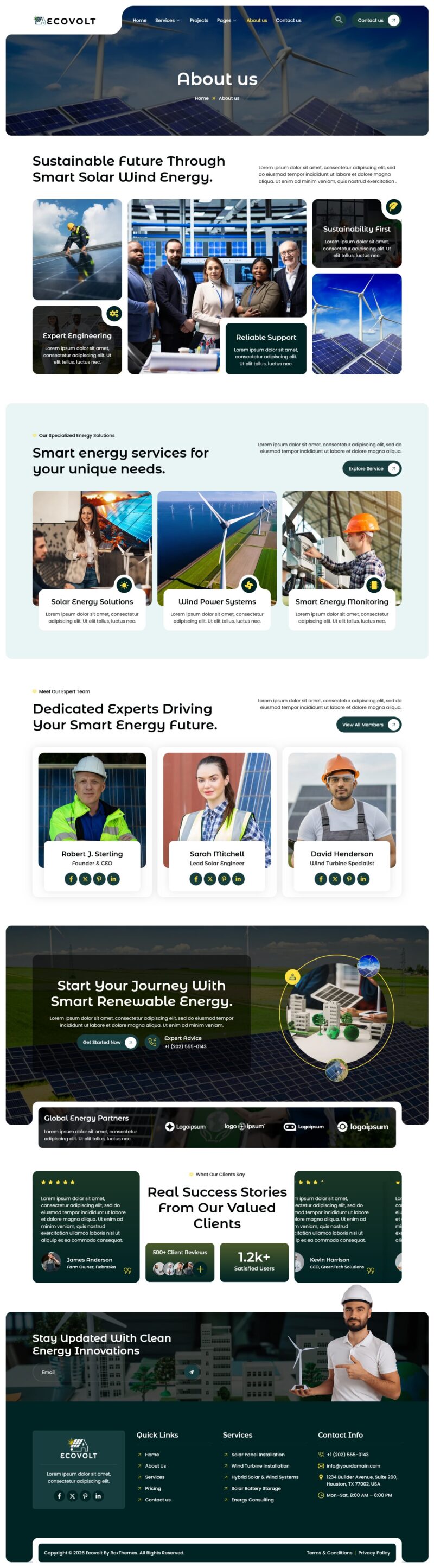 About us — EcoVolt - Solar & Renewable Energy Elementor Template