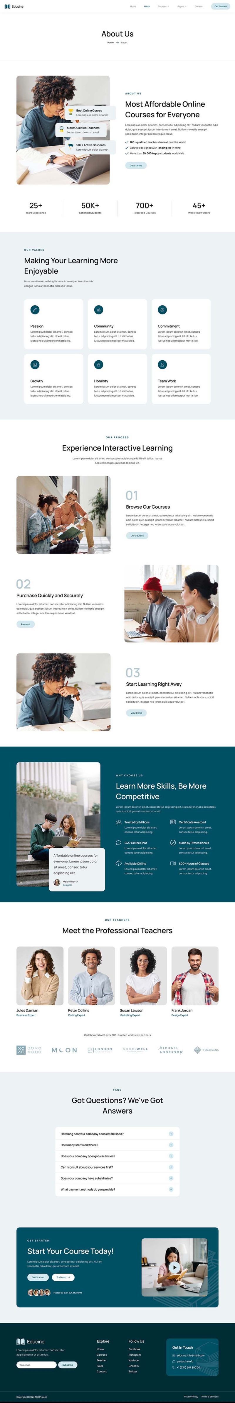 About — Educine - Online Course & Education Elementor Template