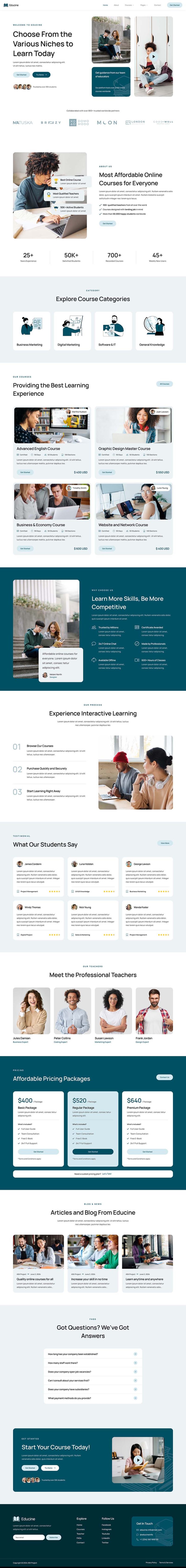 Home — Educine - Online Course & Education Elementor Template