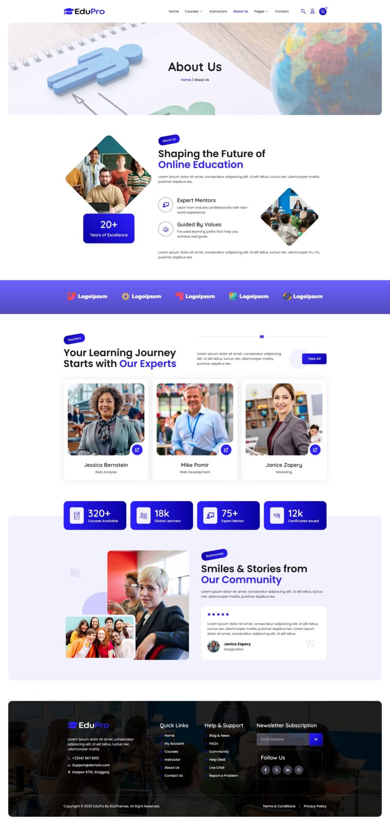 About Us — Edupro - Online Course & Education Elementor Pro Elementor Template