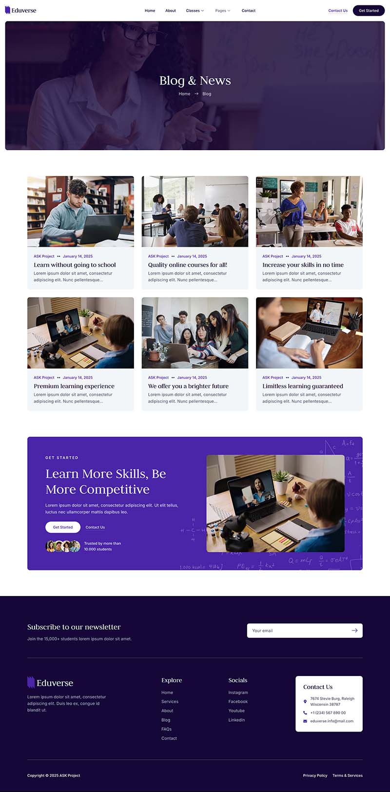 Blog — Eduverse - Online Tutor & Education Elementor Template