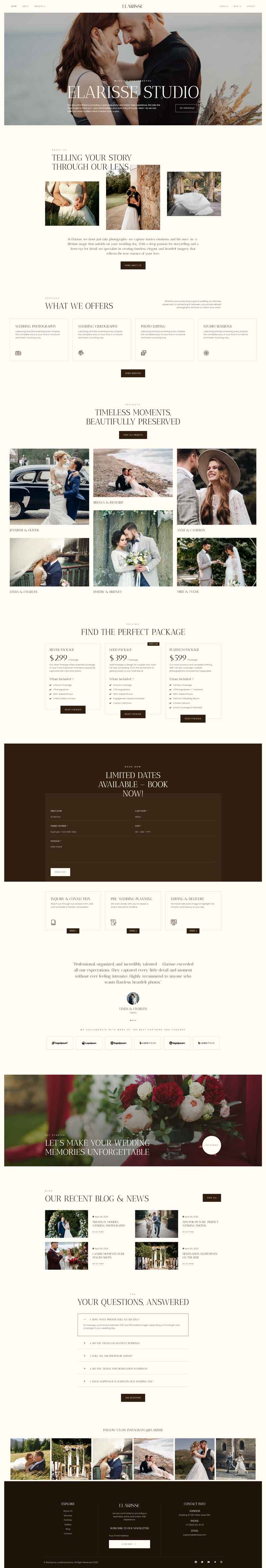 Home — Elarisse - Wedding Photography Elementor Template