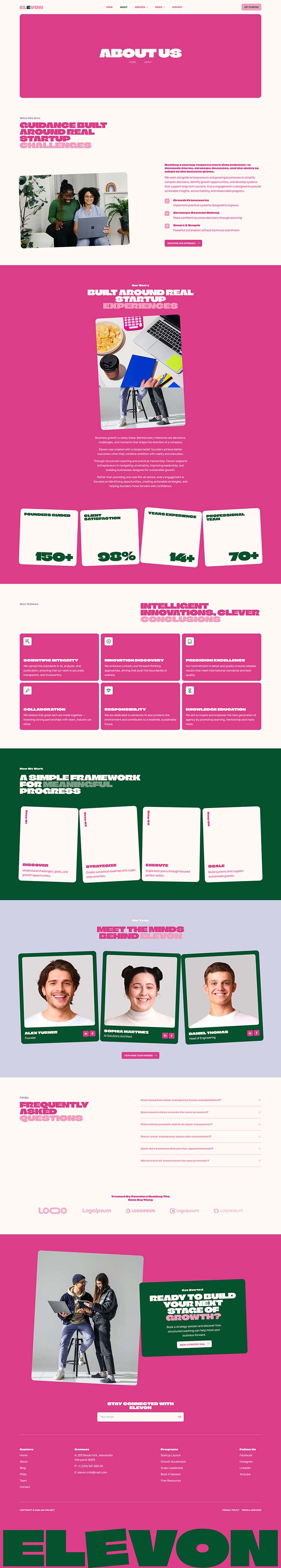 About — Elevon - Startup Coach & Mentor Elementor Template